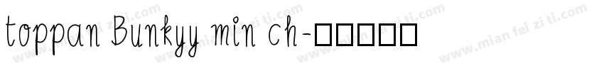 toppan Bunkyy min ch字体转换